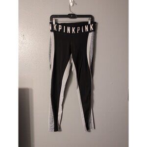 PINK Victoria's Secret Ultimate Gray Black Leggings Size M